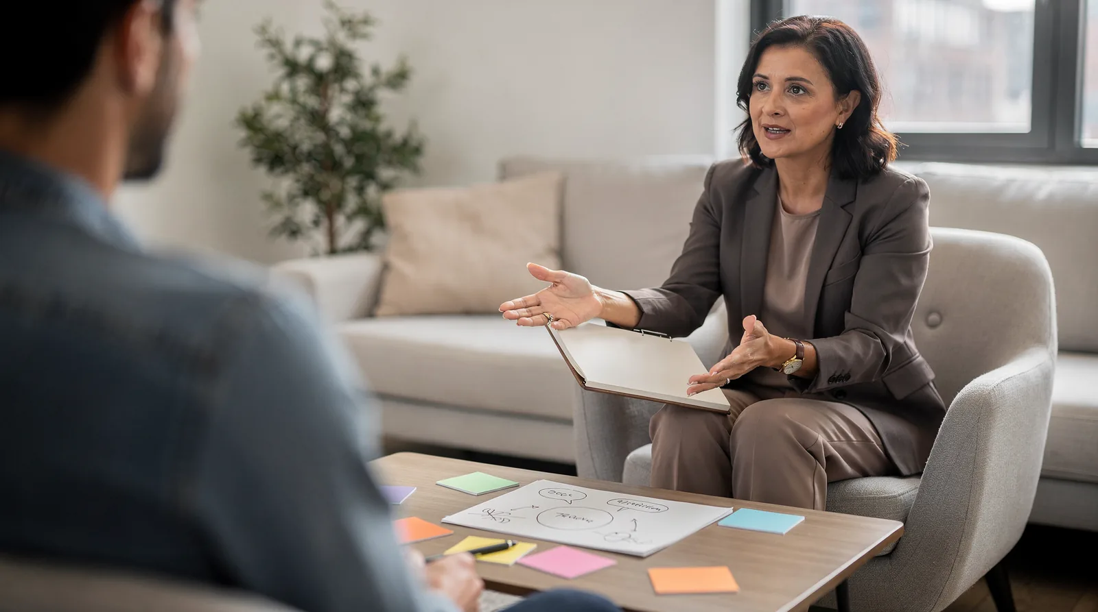 A life coach's role shares some similarities with a mental health therapist's role, though